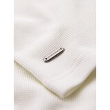 Ombre Men's waffle-textured T-shirt with round neckline - broken white | shoptok.hr