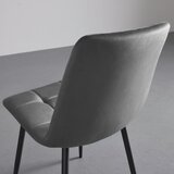 Bessagi Home stol ria, temno siva, žamet | Shoptok.si