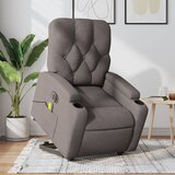 vidaXL električni masažni naslanjač s funkcijo vstajanja taupe | Shoptok.si