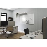 SMIT VISUAL Bela tabla brez okvirja, jeklo, bele barve, ŠxVxG 1980 x 980 x 3 mm | Shoptok.si