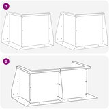  Zid za zadržavanje 2 kom. 50 x 50 x 30 cm Otporni čelik Rđa | shoptok.hr