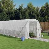  Staklenik s čeličnim okvirom bijeli 16 m² 8 x 2 x 2 m