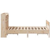 vidaXL Krevet s regalom za knjige bez madraca 150 x 200 cm od borovine | shoptok.hr