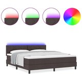 Box Postelja z vzmetnico z vzmetnico Temno rjava 180 x 200 cm blago, (5000128637) | Shoptok.si