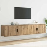 vidaXL Set stenskih televizijskih kabinetov 2 pcs Umetni hrast | Shoptok.si