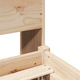 vidaXL Krevet s regalom za knjige bez madraca 140x190 cm od borovine | shoptok.hr