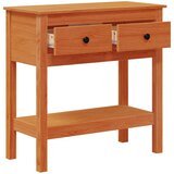 Konzolna miza Voskast rjav 75 x 35 x 75 cm Trdna borova les, (5000201945) | Shoptok.si