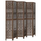  The Living Store Paravan 6-delni temno rjav trden les pavlovnije - Pregrada Za Prostor, (21494122) | Shoptok.si