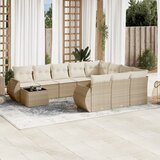 vidaXL 11-dijelni set vrtnih sofa od poliratana s jastucima bež | shoptok.hr