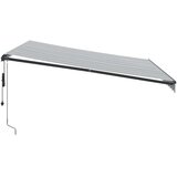 Tenda na automatsko uvlačenje antracit i bijela 400 x 350 cm | shoptok.hr