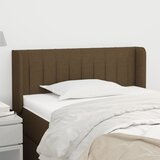  Uzglavlje s ušima tamnosmeđe 93x16x78/88 cm od tkanine | shoptok.hr