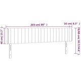  LED uzglavlje tamnosivo 203x16x78/88 cm od tkanine | shoptok.hr