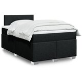  Krevet s oprugama i madracem crni 120 x 200cm od tkanine | shoptok.hr
