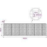  Gabion s žicom debljine 3,5 mm i mrežom 5x10 cm 550x20x150 cm | shoptok.hr