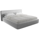Makamii Sivi tapecirani bračni krevet s prostorom za odlaganje s podnicom 180x200 cm Kiana – | shoptok.hr