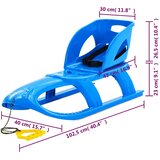  Saonice sa sjedalom plave 102,5 x 40 x 23 cm od polipropilena | shoptok.hr