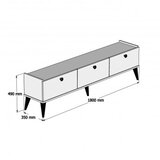 Hanah home lidya walnutmarble tv stand | Eponuda.com
