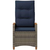 Ležaljka u vrtu Siva i tamnoplava 64 x 57 5 x 112 cm poliratan - siva i modra 1 | shoptok.hr