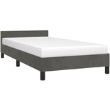 Okvir za krevet bez madraca tamnosivi 90x200 cm baršunasti | shoptok.hr