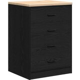 vidaXL Garažni ormar za odlaganje crni 60x51x85 cm masivne borovine | shoptok.hr