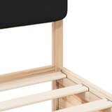  Krevetni okvir s tapiciranim uzglavljem Crna 140 x 190 cm | shoptok.hr