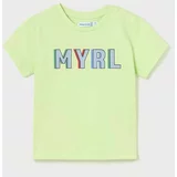 Mayoral Otroška bombažna kratka majica zelena barva