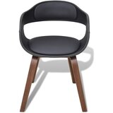 Furnova Jedilni stoli 4 kosi črni ukrivljen les in umetno usnje, (21929361) | Shoptok.si