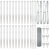  Zavarena žičana ograda s 13 sidrenih postova 0.4x50 m pocinčani čelik | shoptok.hr