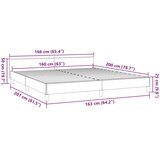  Okvir kreveta s uzglavljem bez madraca krem 160x200 cm | shoptok.hr