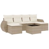  7-dijelni set vrtnih sofa od poliratana s jastucima bež | shoptok.hr