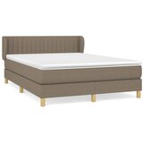  Krevet s oprugama i madracem smeđesivi 140 x 190 cm od tkanine | shoptok.hr
