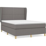  Krevet s oprugama i madracem tamnosivi 140x190 cm od tkanine | shoptok.hr
