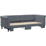 vidaXL dnevni krevet na razvlačenje bez madraca tamnosivi 80x200 cm | shoptok.hr