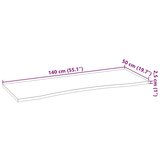 vidaXL Mizna plošča rjava 140x50x2,5 cm trdna hrastovina pravokotna | Shoptok.si