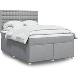 vidaXL Krevet box spring s madracem svjetlosiva 160x200 cm tkanina Cijene