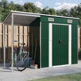  The Living Store Vrtna lopa z nadstreškom zelena 277x110,5x181 cm jeklo - Vrtna Lopa, (21439699) | Shoptok.si