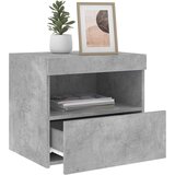  Noćni ormarić s LED svjetlima siva boja betona 50x40x45 cm | Eponuda.com