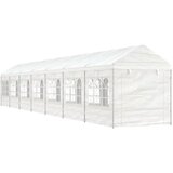 vidaXL Paviljon s streho bel 15,61x2,28x2,69 m polietilen Cene
