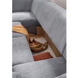 MID.YOU KOTNA SEDEŽNA GARNITURA, rebrasti žamet svetlo siva | Shoptok.si