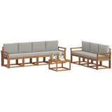 Set vanjskih sofa 8 kom. Prirodna i svijetlo siva | shoptok.hr