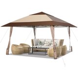 Gazebo paviljon sa mehanizmom 390x390cm Bež | ePonuda.com
