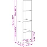  Set TV komoda s pohranom 2 pcs Staro drvo 37 x 37 x 142.5 cm | shoptok.hr
