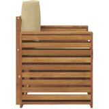  Set vanjskih sofa s jastukom Prirodna 79 x 63 x 73 cm - Prirodno i bež Široka ravnina | shoptok.hr