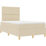  Krevet s podnicom i madracem &amp LED krem 120x200 cm tkanina | shoptok.hr