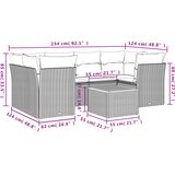  7-dijelni set vrtnih sofa od poliratana s jastucima bež | shoptok.hr