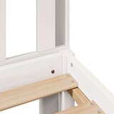  Krevet s regalom za knjige bez madraca bijeli 75x190cm borovina - Bijela 75 x 190 cm | shoptok.hr