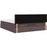 vidaXL Otomanski posteljni okvir z vzmetnico temno rjava 180x200 cm | Shoptok.si