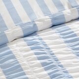 Catherine Lansfield Plava posteljina za bračni krevet 220x230 cm Seersucker Frill Stripe – | shoptok.hr