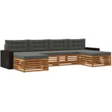  Set vanjskih sofa 6 kom. Čvrsto drvo akacije | shoptok.hr