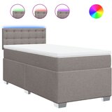 vidaXL Box spring postelja z vzmetnico taupe 80x200 cm blago, (21291406) Cene